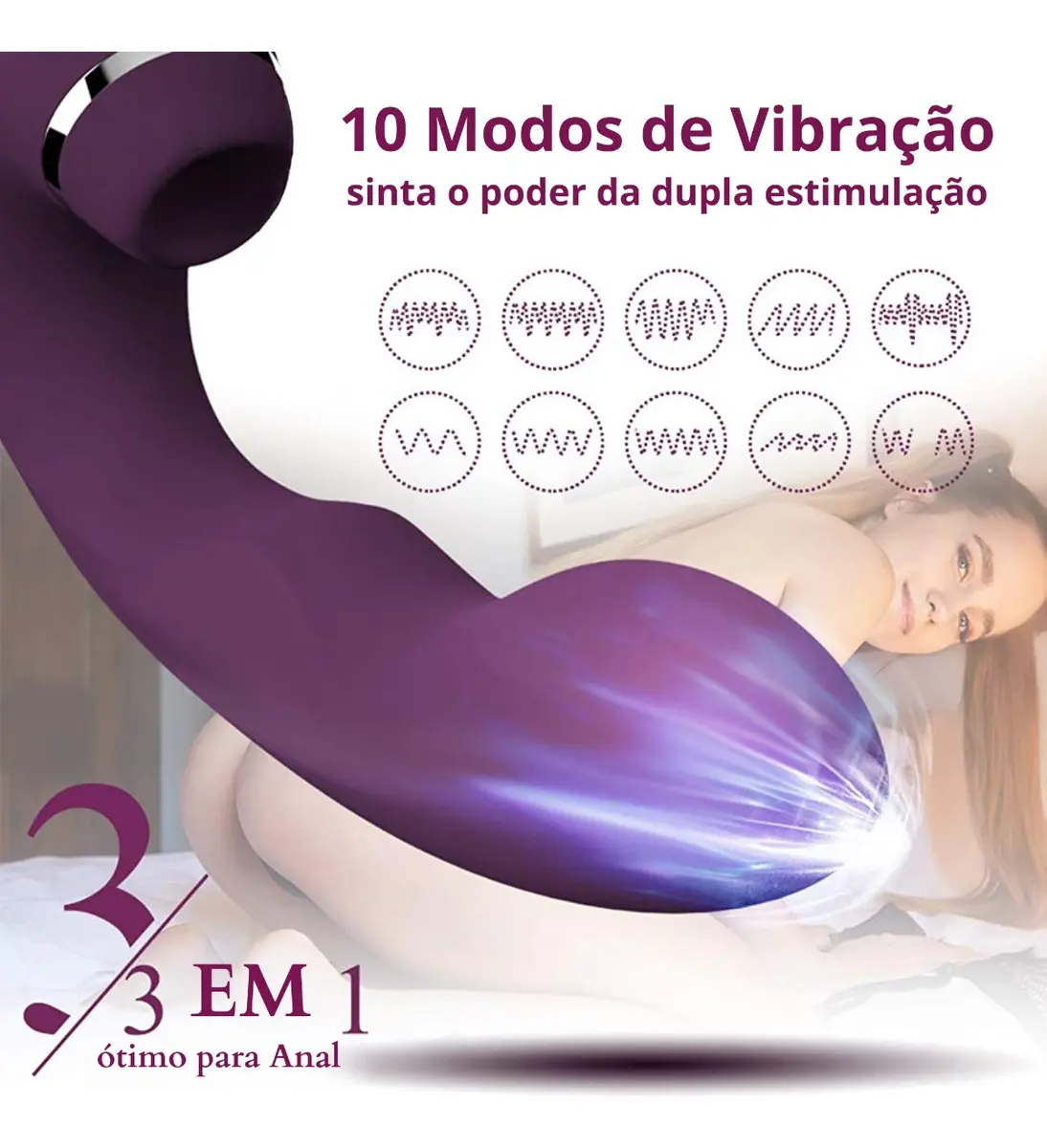 Vibrador com Pulsador para Clitóris - foto 3